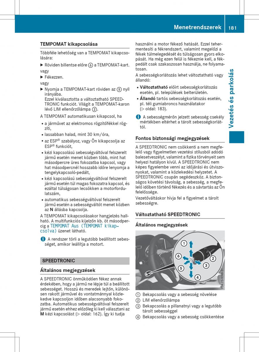 Mercedes GLA X156 kezelesi utmutato / page 181