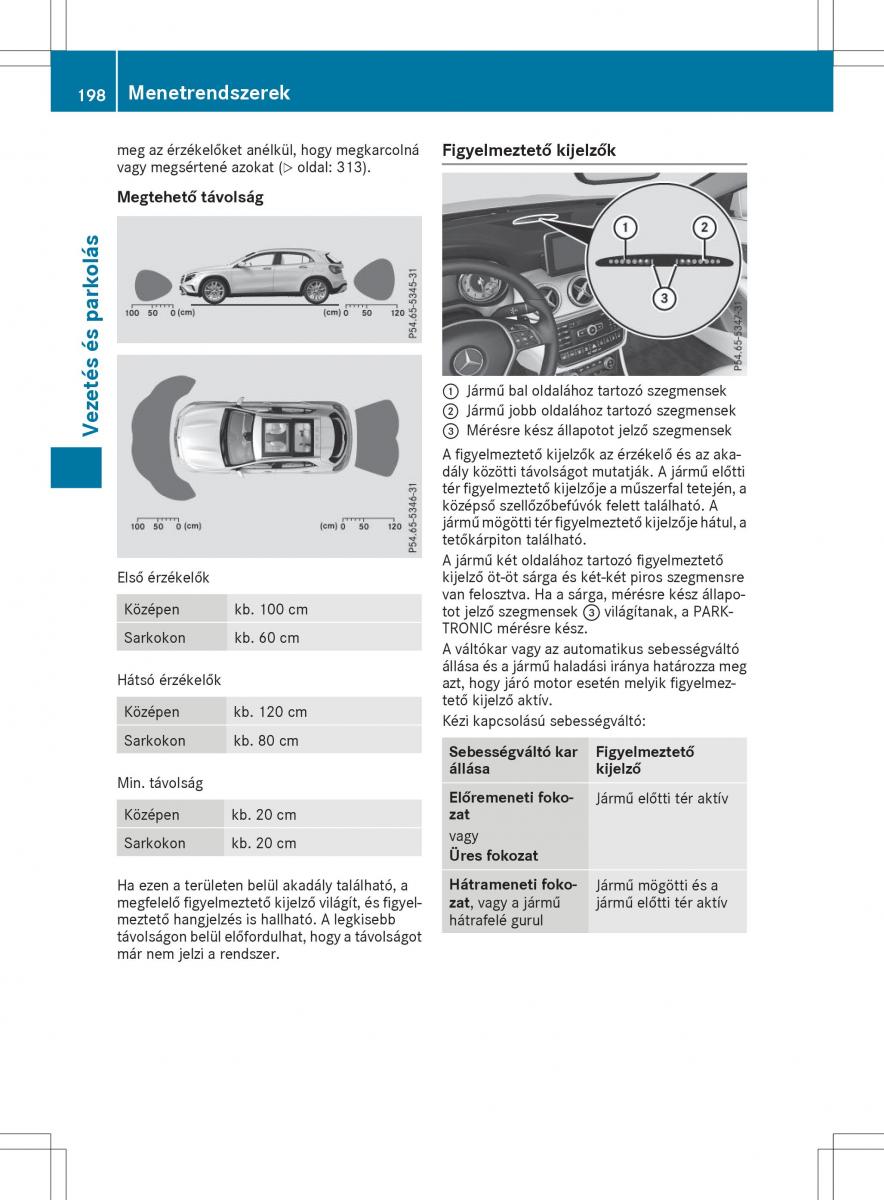 Mercedes GLA X156 kezelesi utmutato / page 198