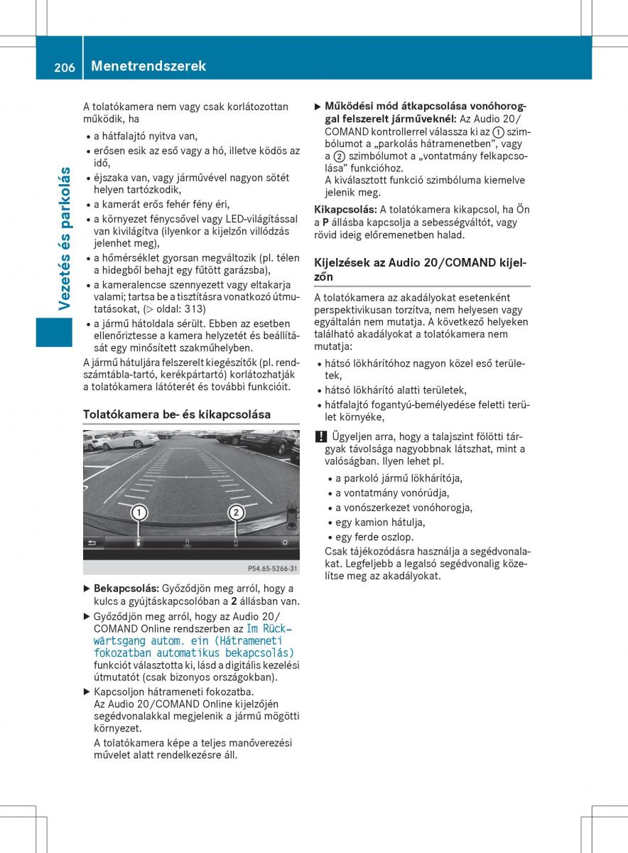 Mercedes GLA X156 kezelesi utmutato / page 206