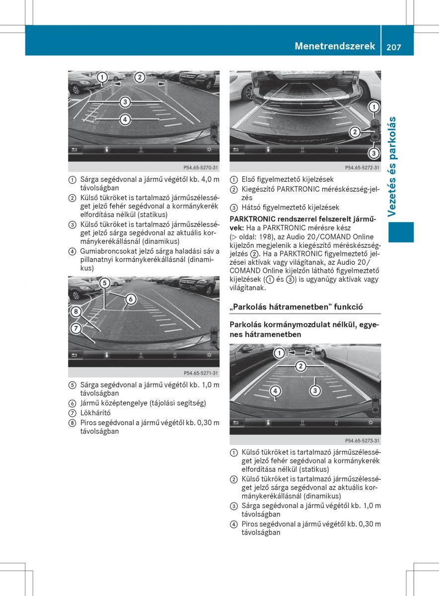 Mercedes GLA X156 kezelesi utmutato / page 207