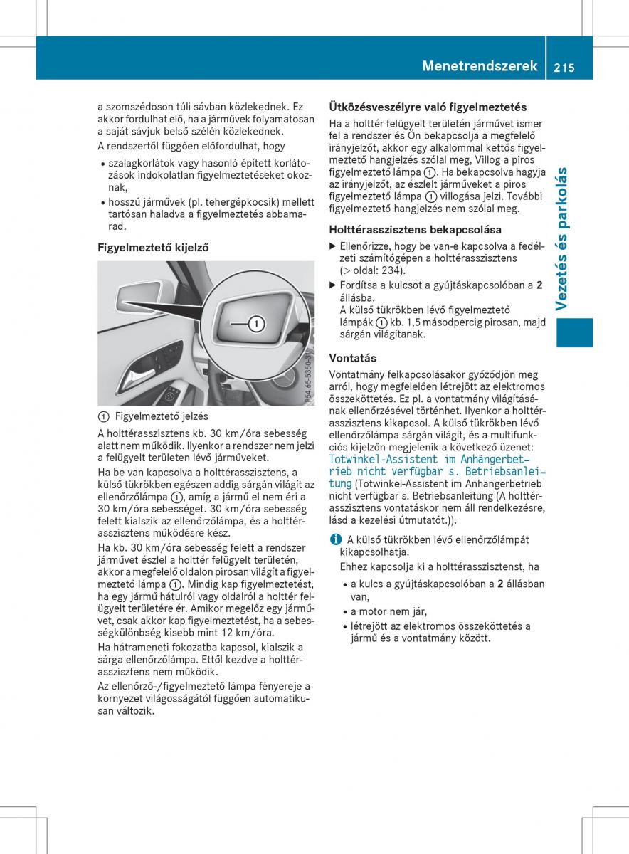 Mercedes GLA X156 kezelesi utmutato / page 215