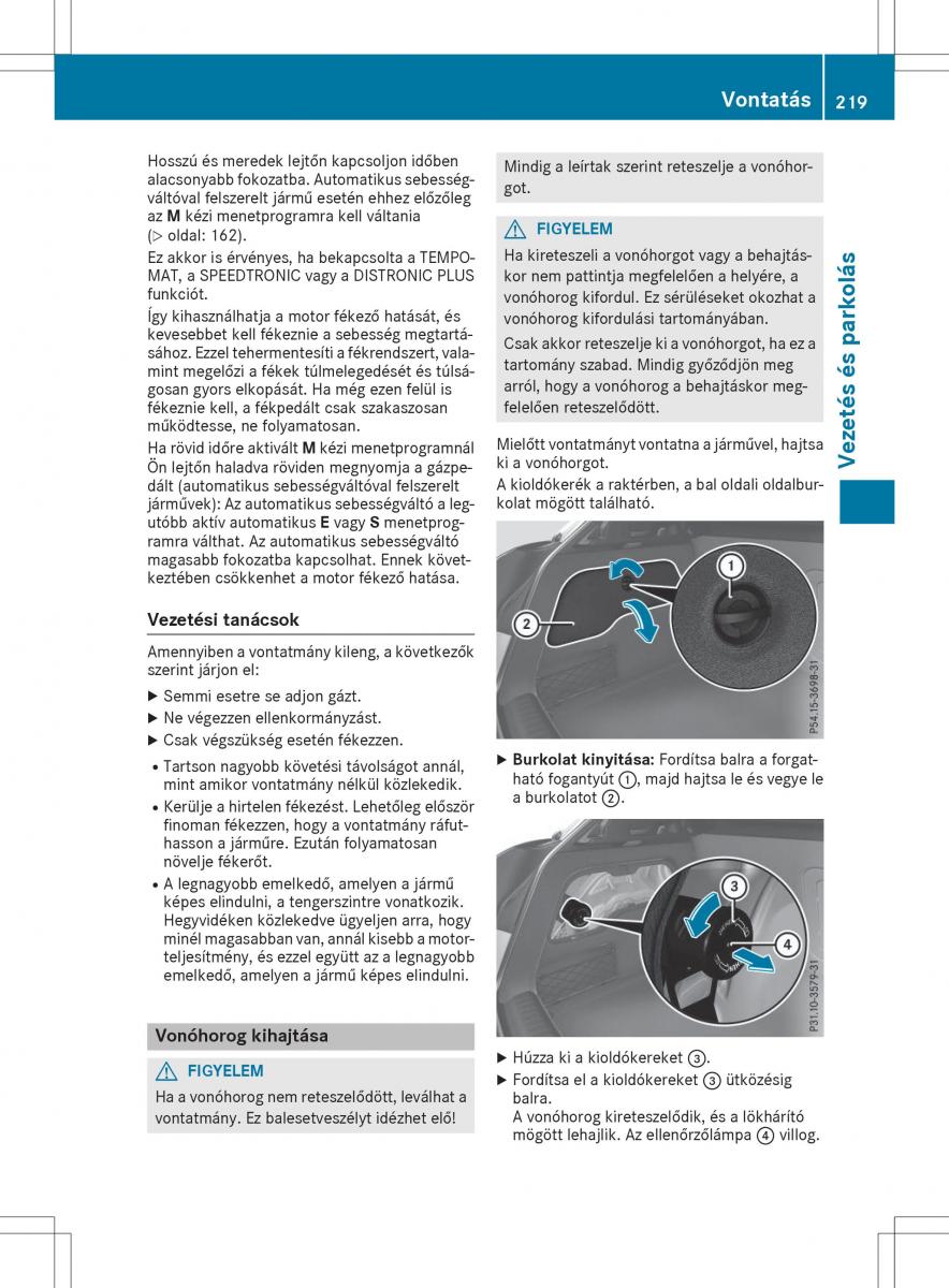 Mercedes GLA X156 kezelesi utmutato / page 219