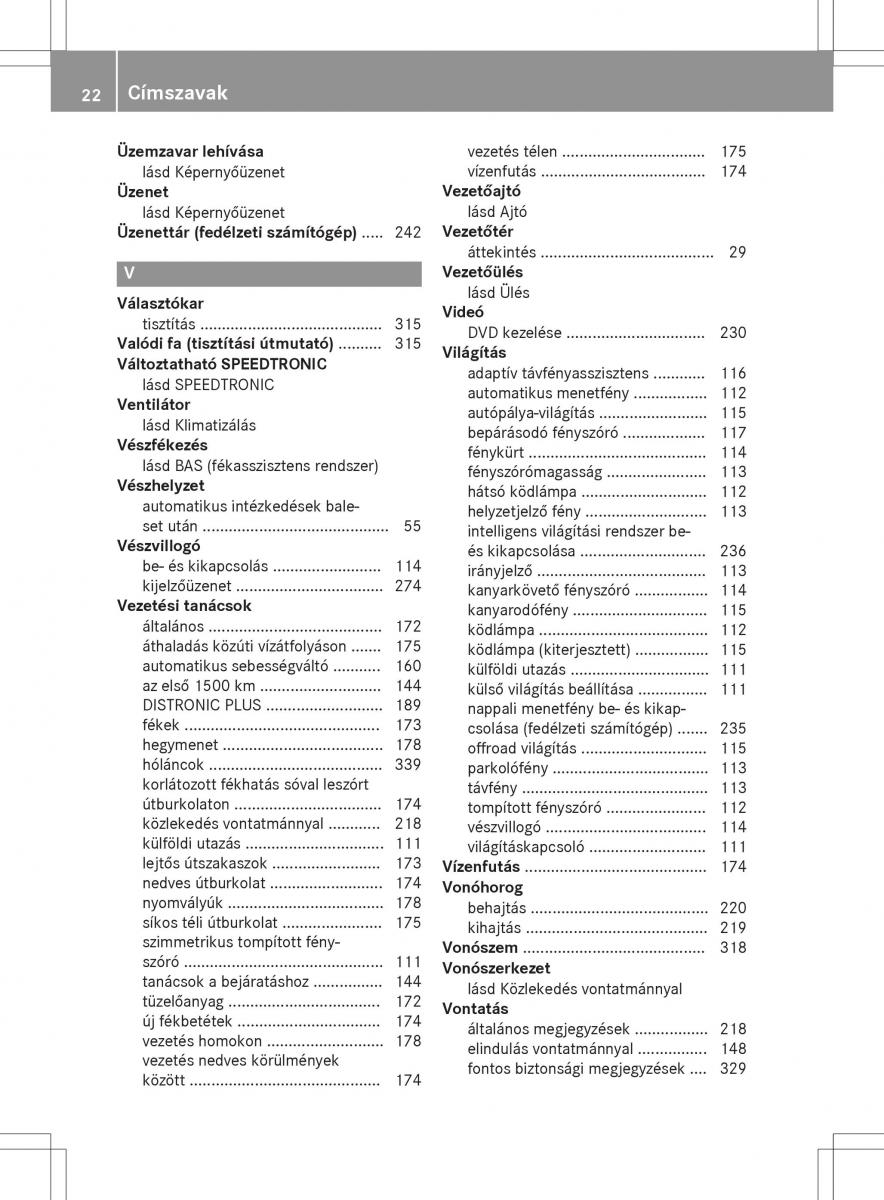 Mercedes GLA X156 kezelesi utmutato / page 22