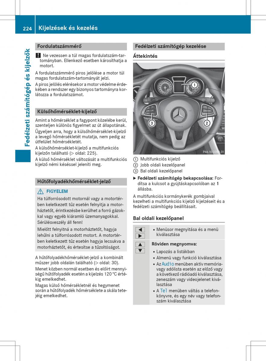 Mercedes GLA X156 kezelesi utmutato / page 224