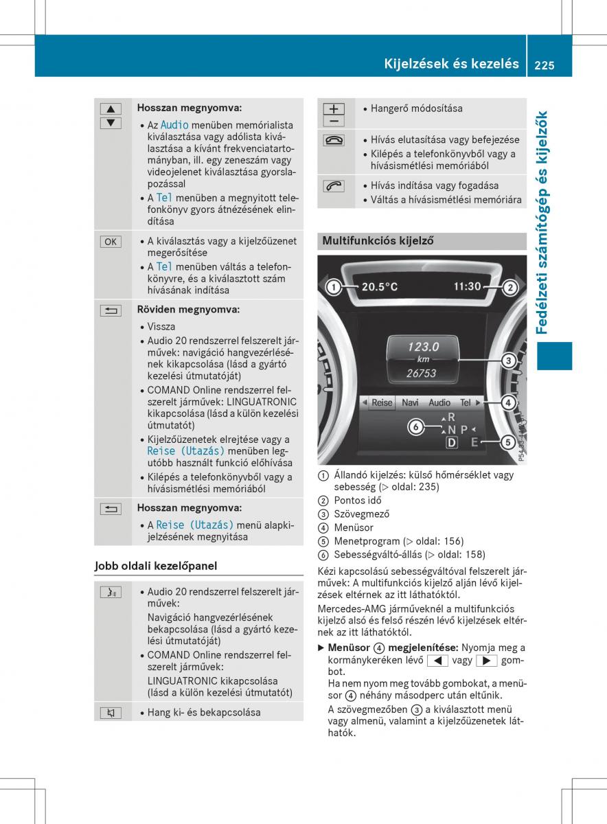 Mercedes GLA X156 kezelesi utmutato / page 225