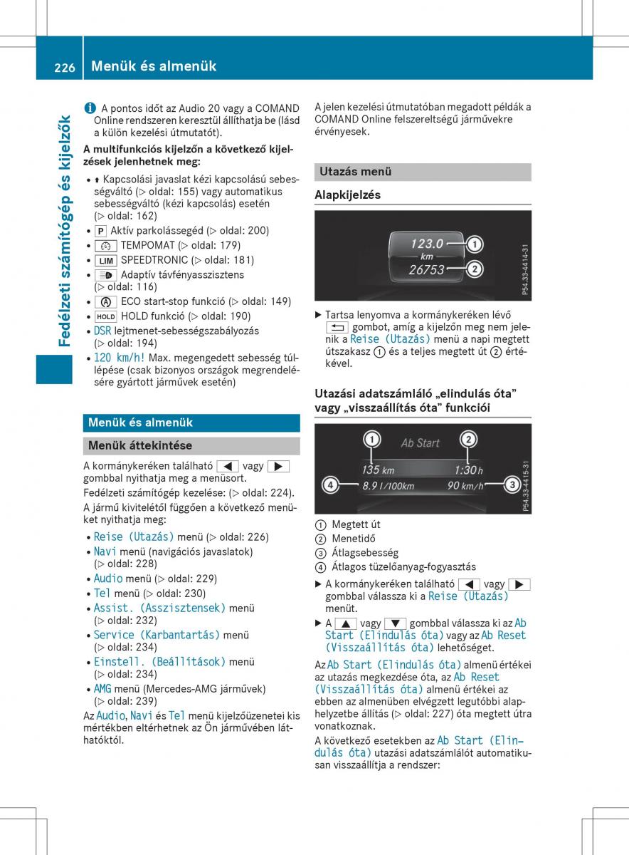 Mercedes GLA X156 kezelesi utmutato / page 226