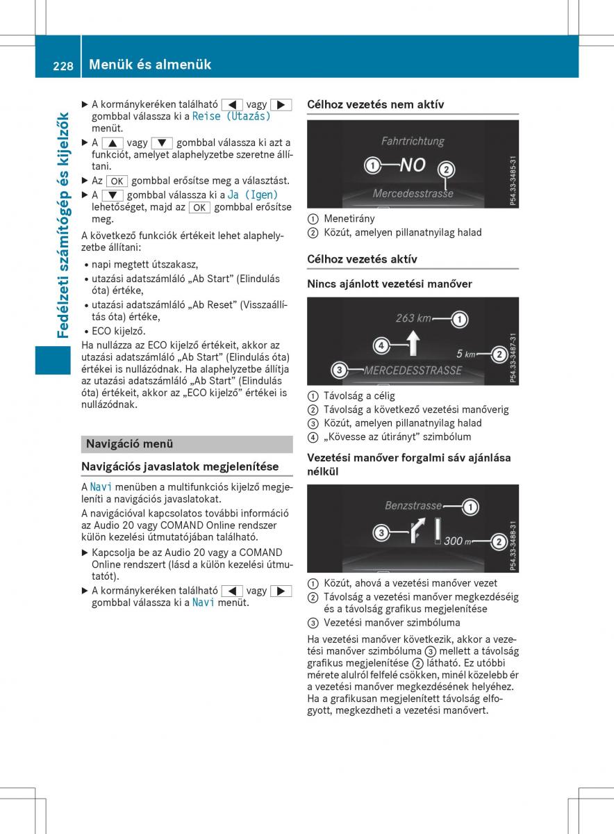 Mercedes GLA X156 kezelesi utmutato / page 228