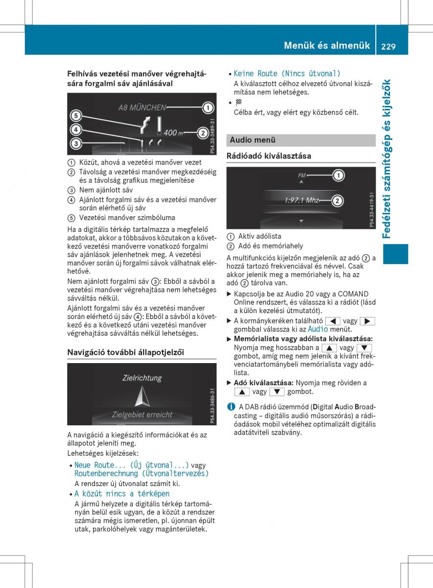 Mercedes GLA X156 kezelesi utmutato / page 229