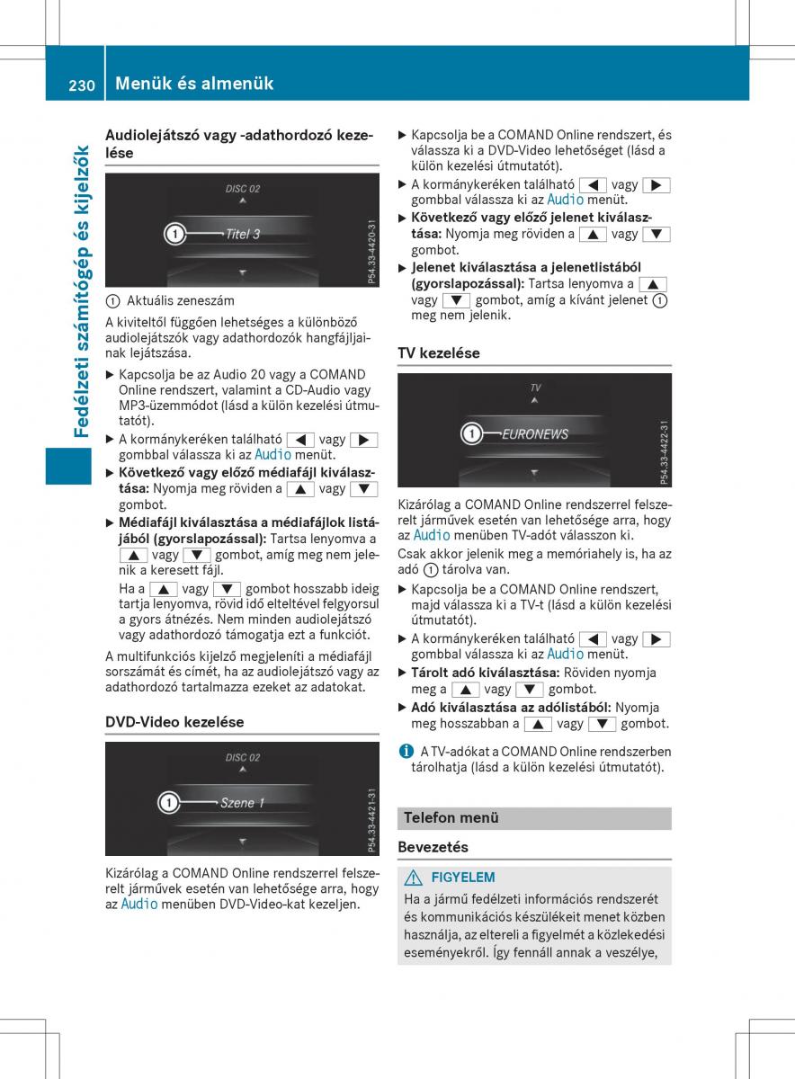 Mercedes GLA X156 kezelesi utmutato / page 230