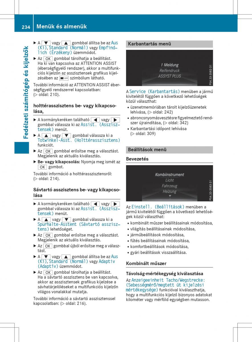 Mercedes GLA X156 kezelesi utmutato / page 234