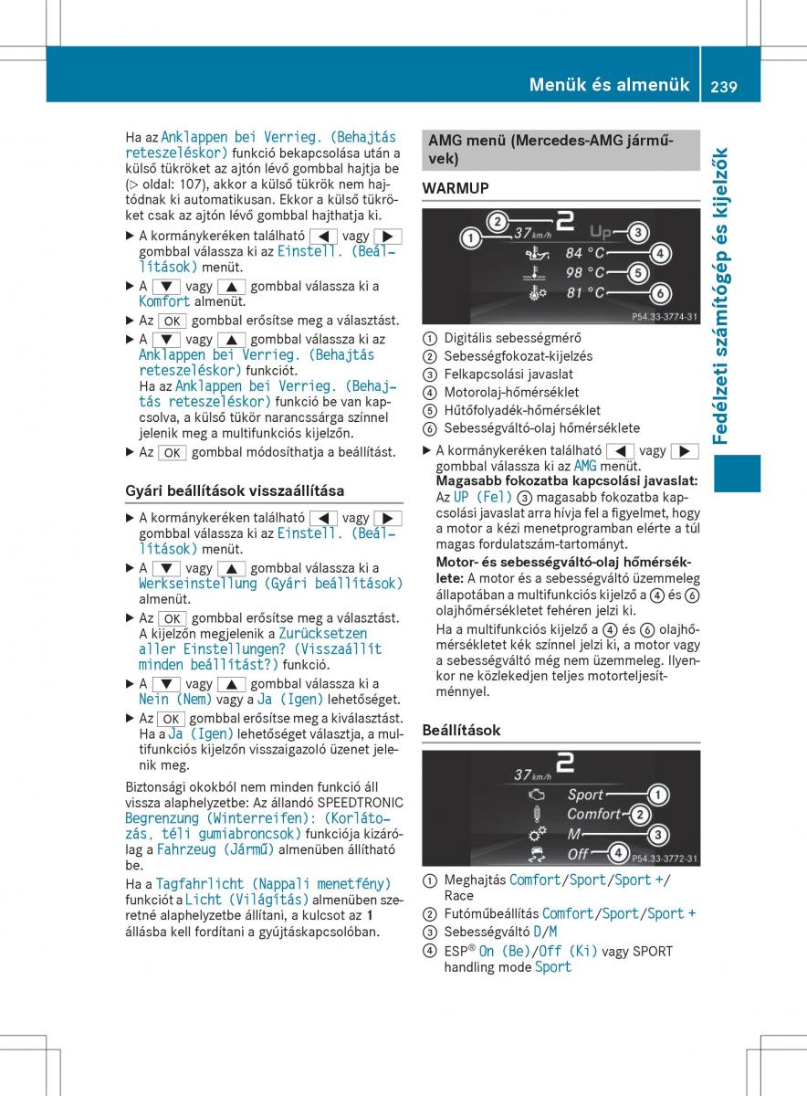 Mercedes GLA X156 kezelesi utmutato / page 239