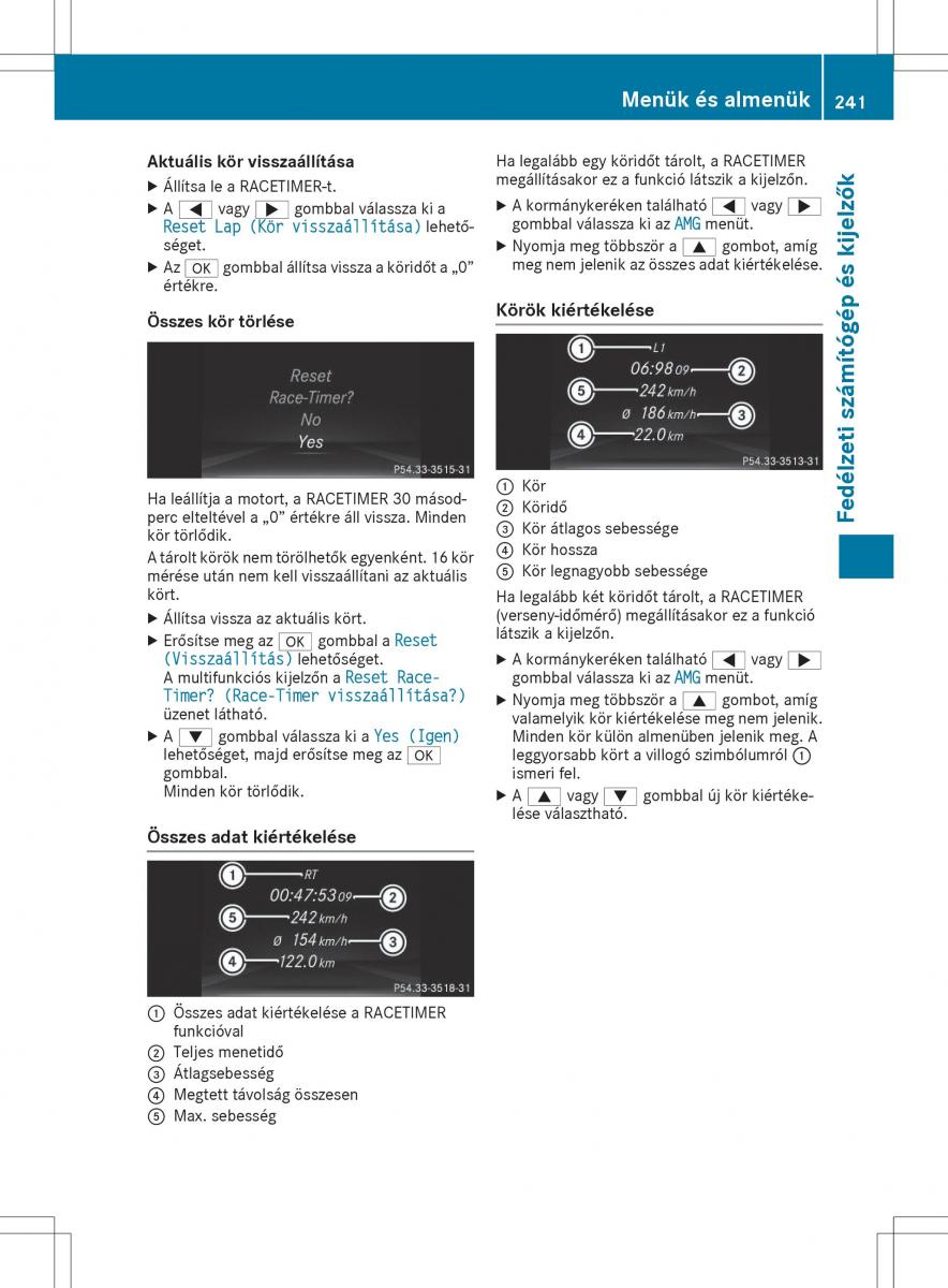 Mercedes GLA X156 kezelesi utmutato / page 241