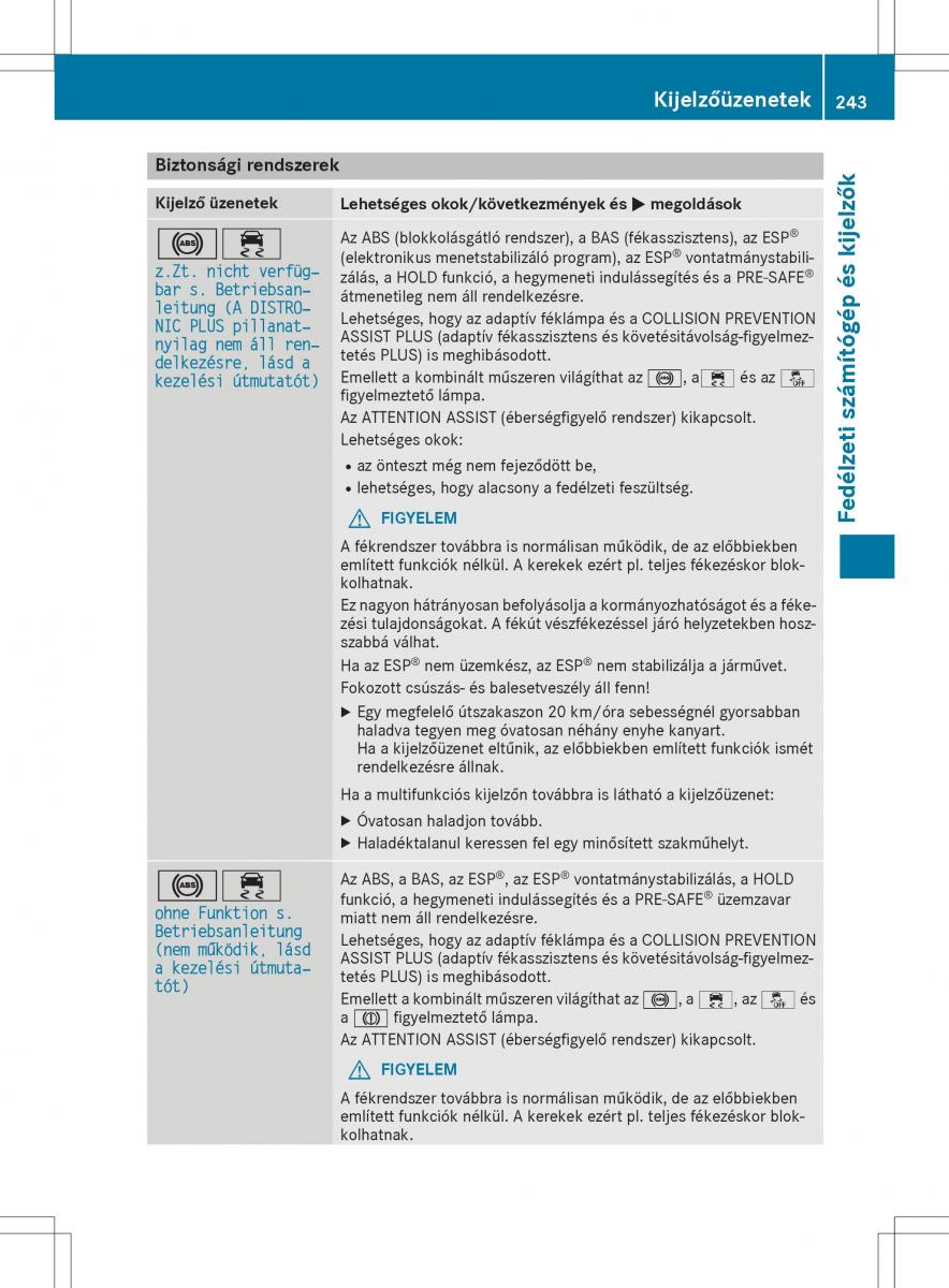 Mercedes GLA X156 kezelesi utmutato / page 243