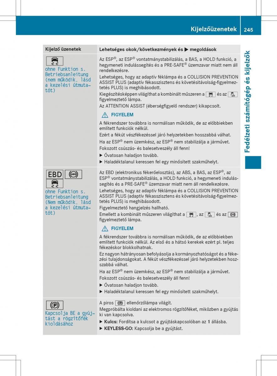 Mercedes GLA X156 kezelesi utmutato / page 245