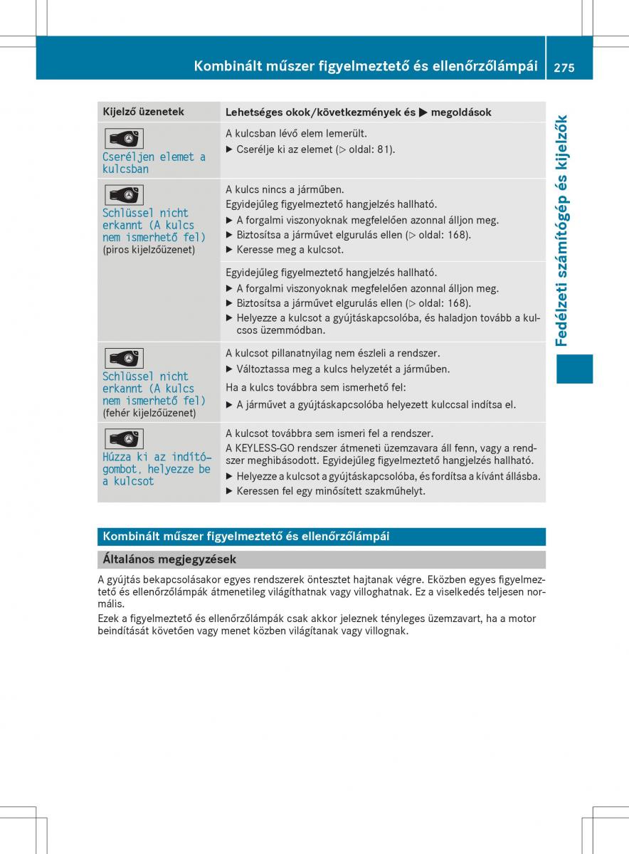 Mercedes GLA X156 kezelesi utmutato / page 275