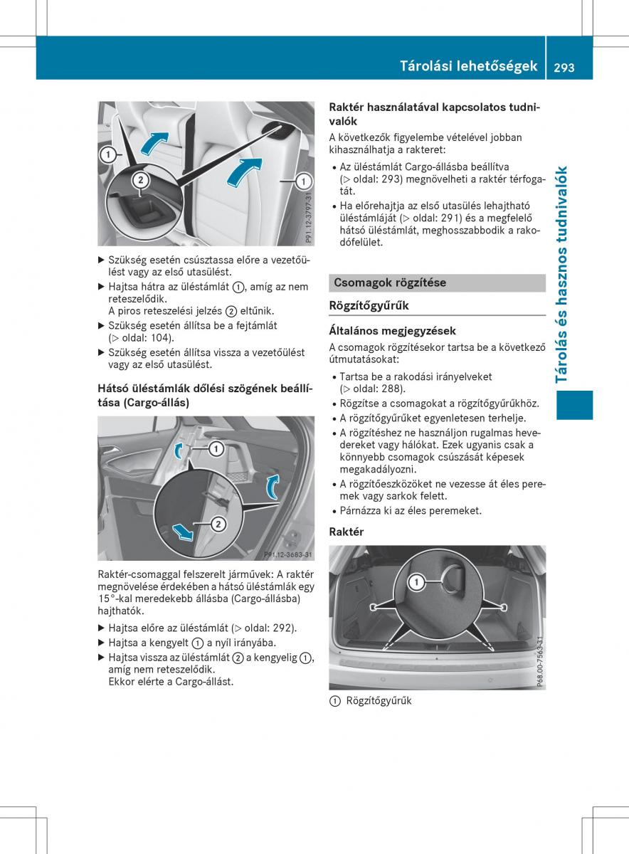 Mercedes GLA X156 kezelesi utmutato / page 293