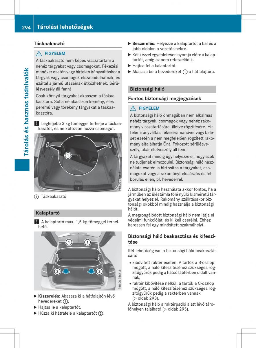 Mercedes GLA X156 kezelesi utmutato / page 294