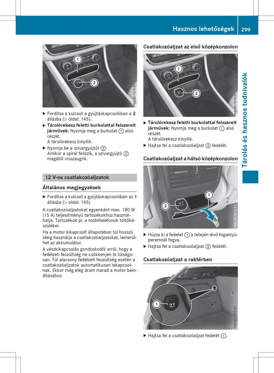 Mercedes GLA X156 kezelesi utmutato / page 299