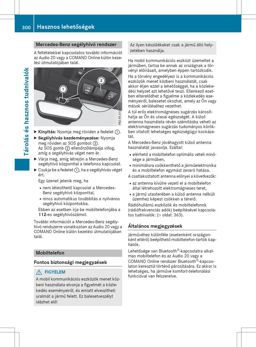 Mercedes GLA X156 kezelesi utmutato / page 300