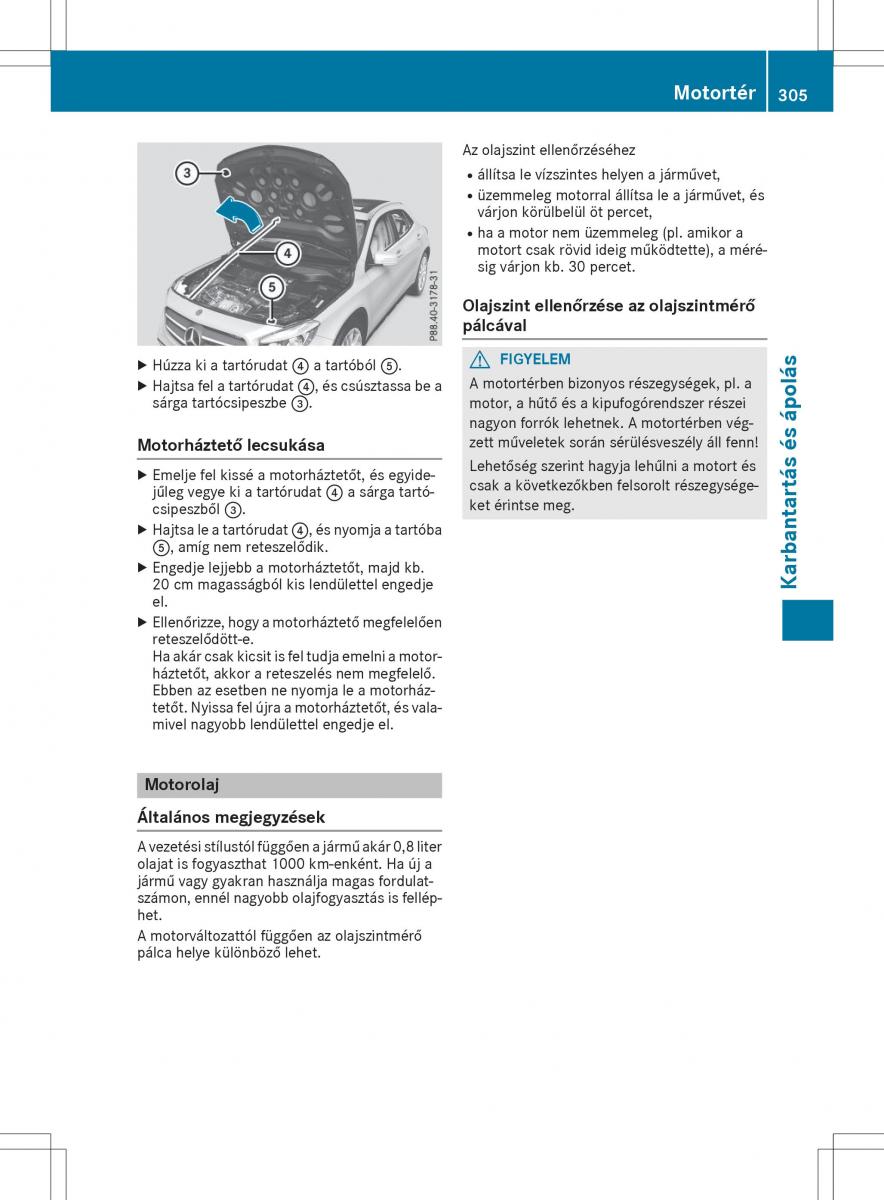 Mercedes GLA X156 kezelesi utmutato / page 305