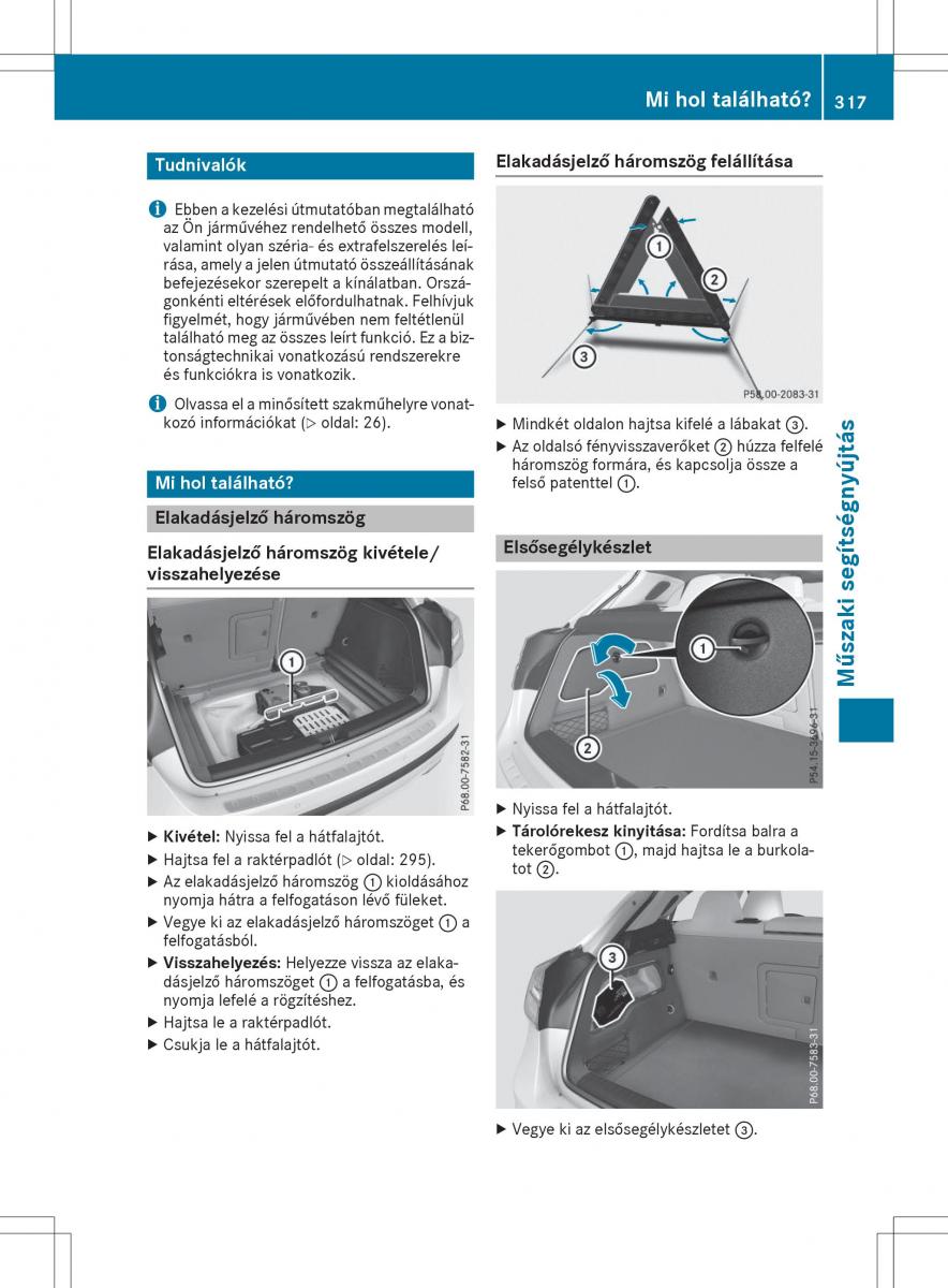 Mercedes GLA X156 kezelesi utmutato / page 317