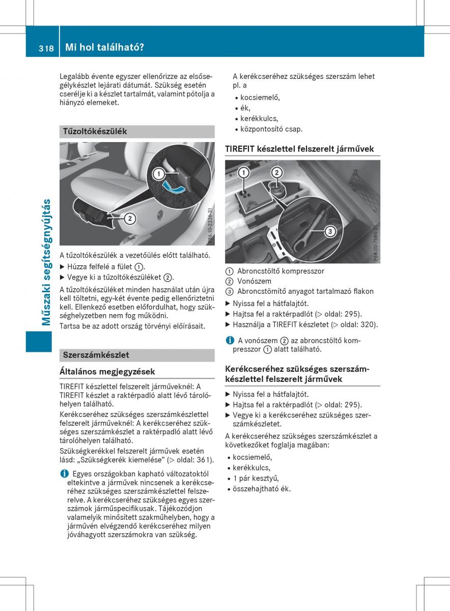 Mercedes GLA X156 kezelesi utmutato / page 318