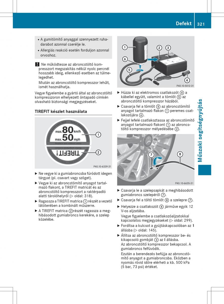 Mercedes GLA X156 kezelesi utmutato / page 321