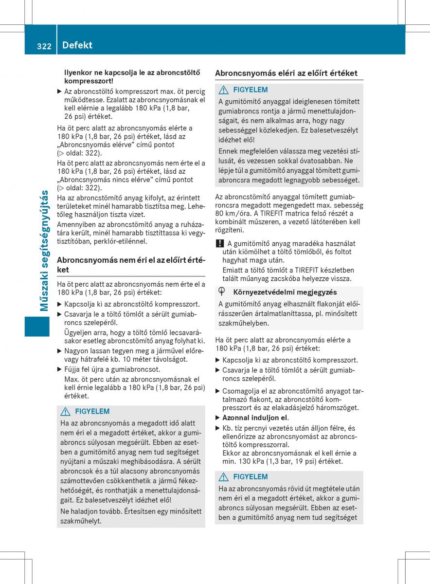 Mercedes GLA X156 kezelesi utmutato / page 322