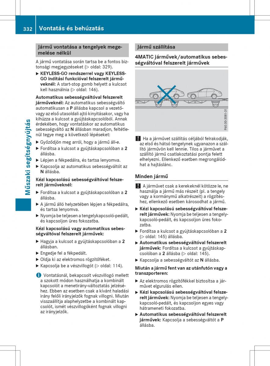 Mercedes GLA X156 kezelesi utmutato / page 332