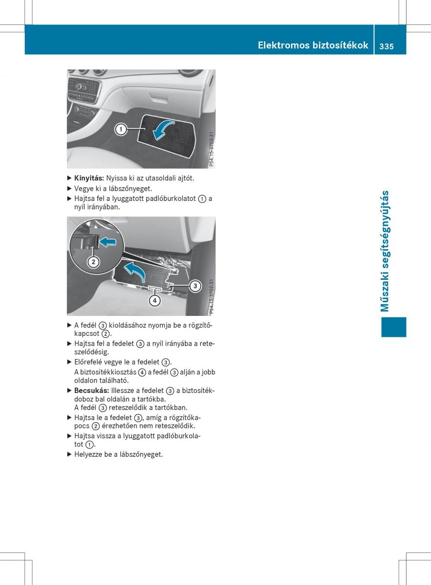 Mercedes GLA X156 kezelesi utmutato / page 335