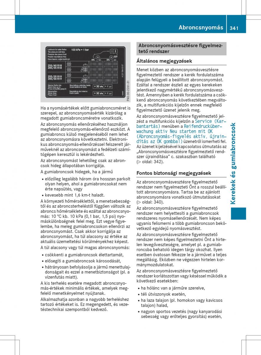 Mercedes GLA X156 kezelesi utmutato / page 341