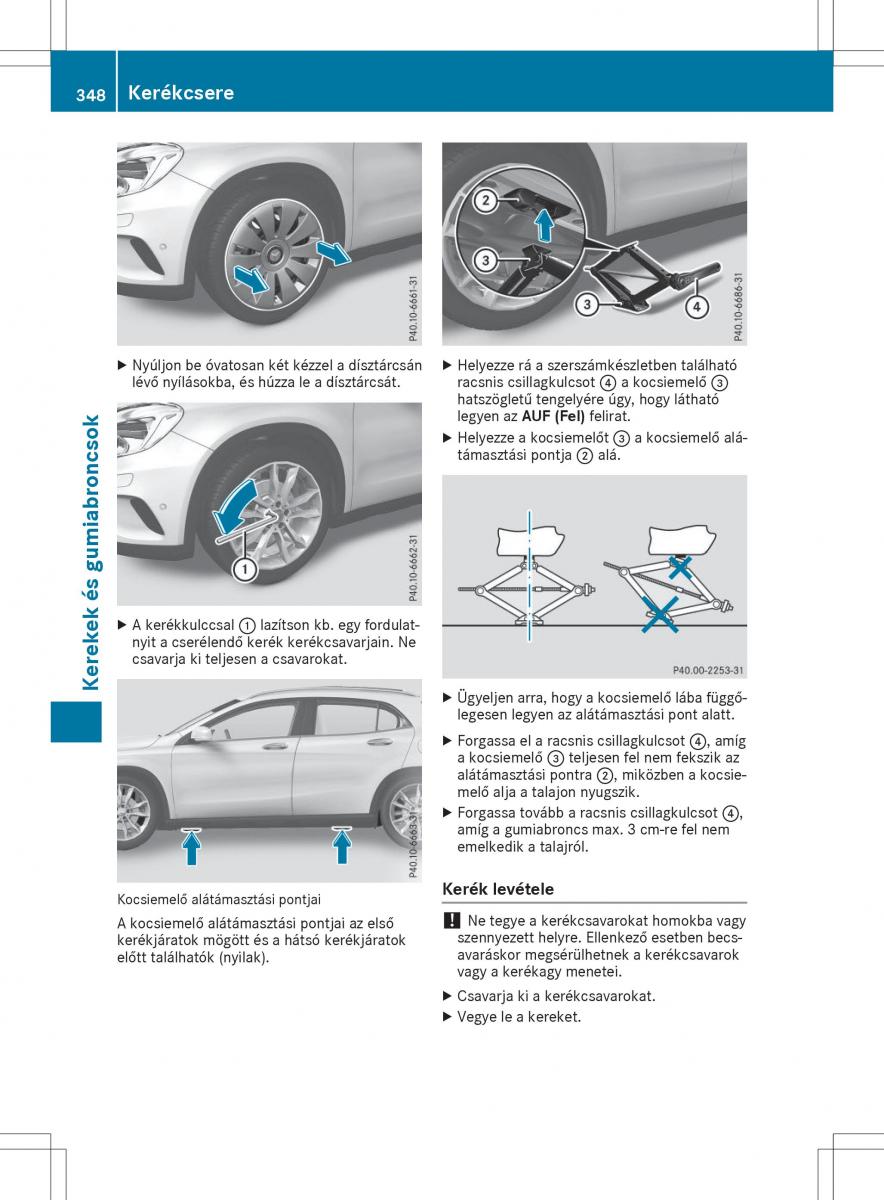 Mercedes GLA X156 kezelesi utmutato / page 348