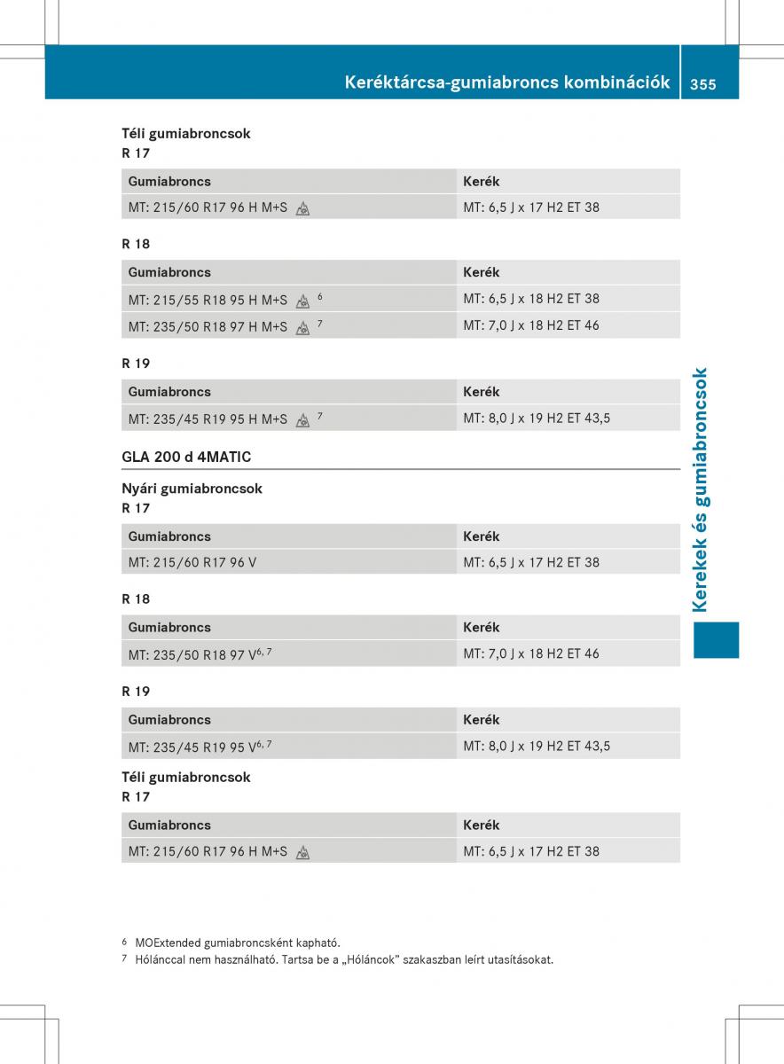 Mercedes GLA X156 kezelesi utmutato / page 355