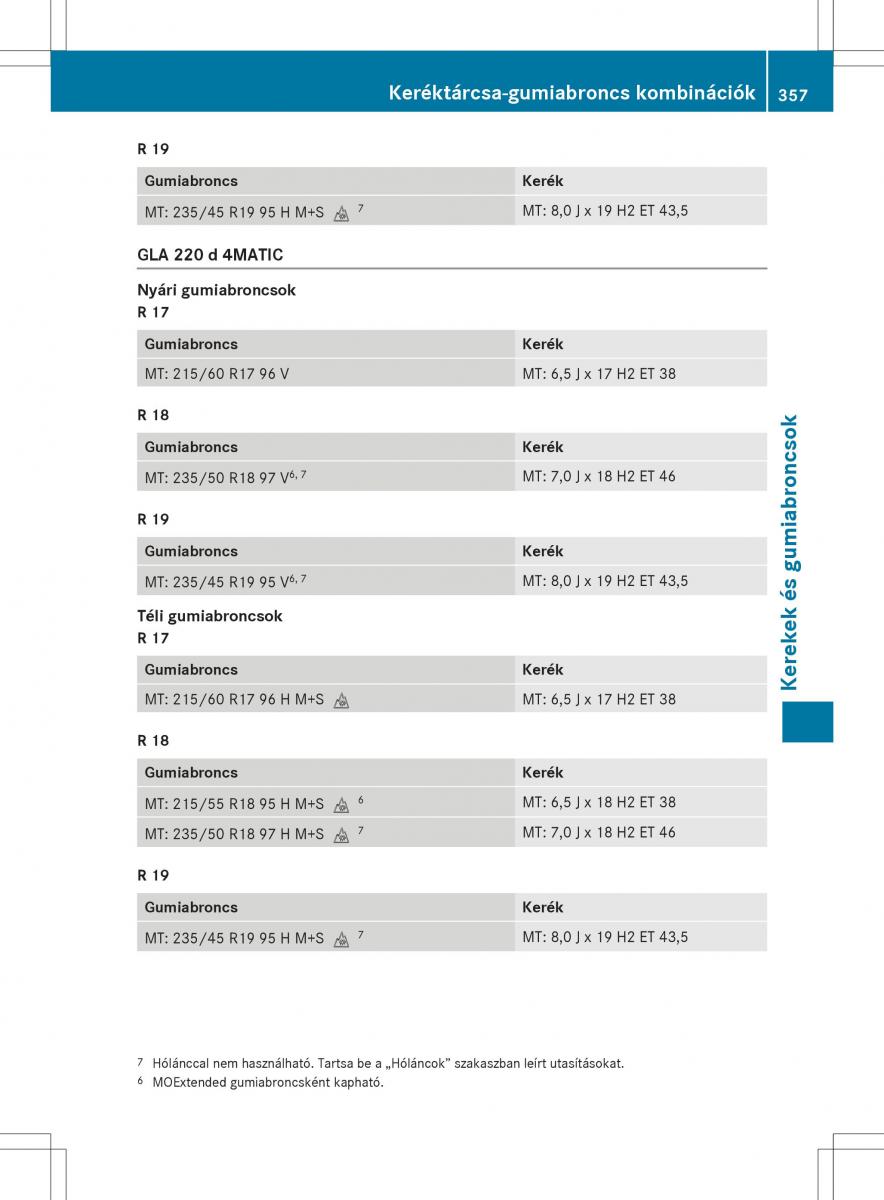 Mercedes GLA X156 kezelesi utmutato / page 357