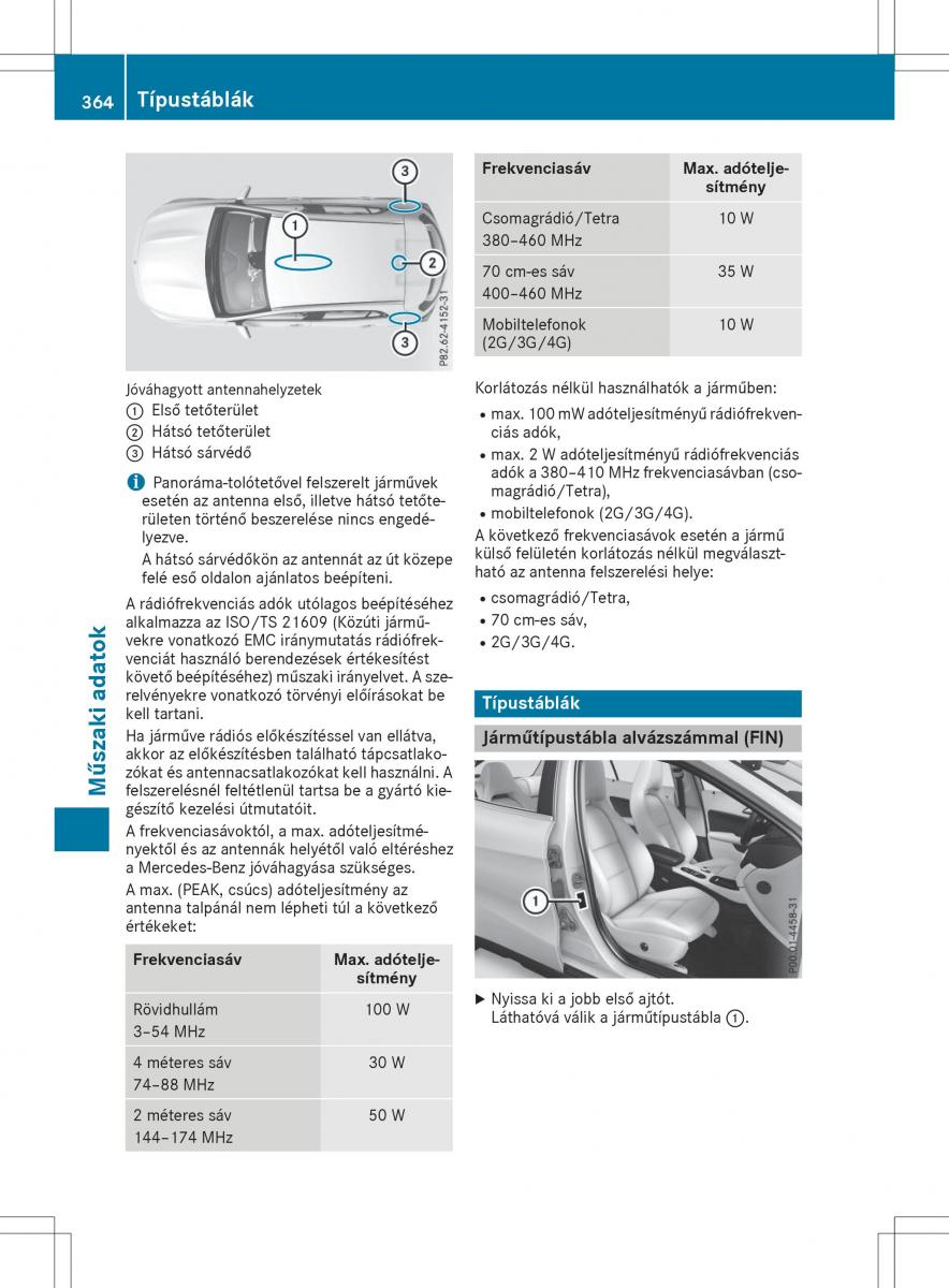 Mercedes GLA X156 kezelesi utmutato / page 364