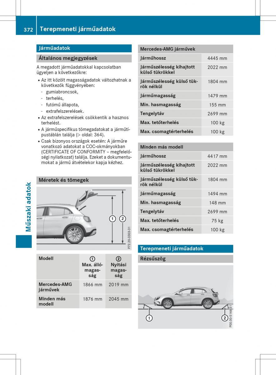 Mercedes GLA X156 kezelesi utmutato / page 372