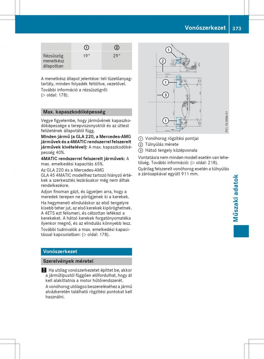 Mercedes GLA X156 kezelesi utmutato / page 373