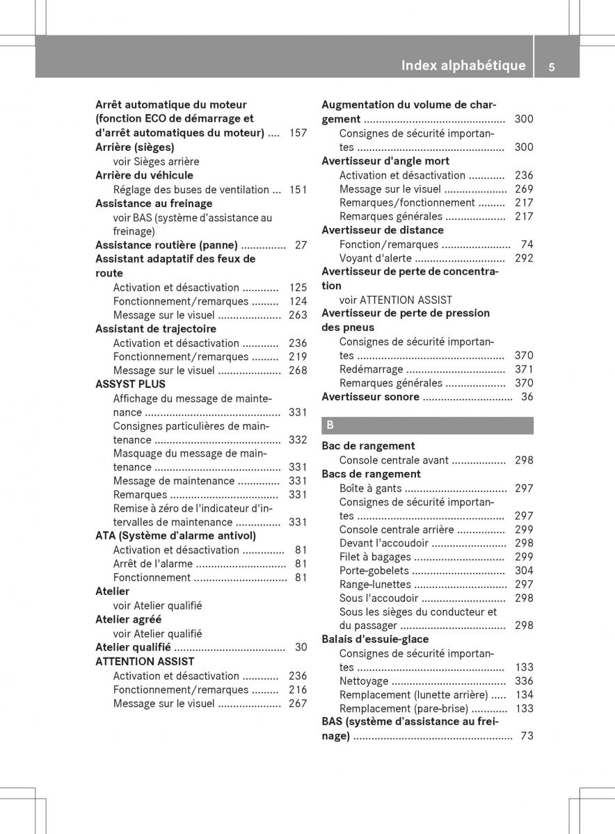 Mercedes GLA X156 manuel du proprietaire / page 7