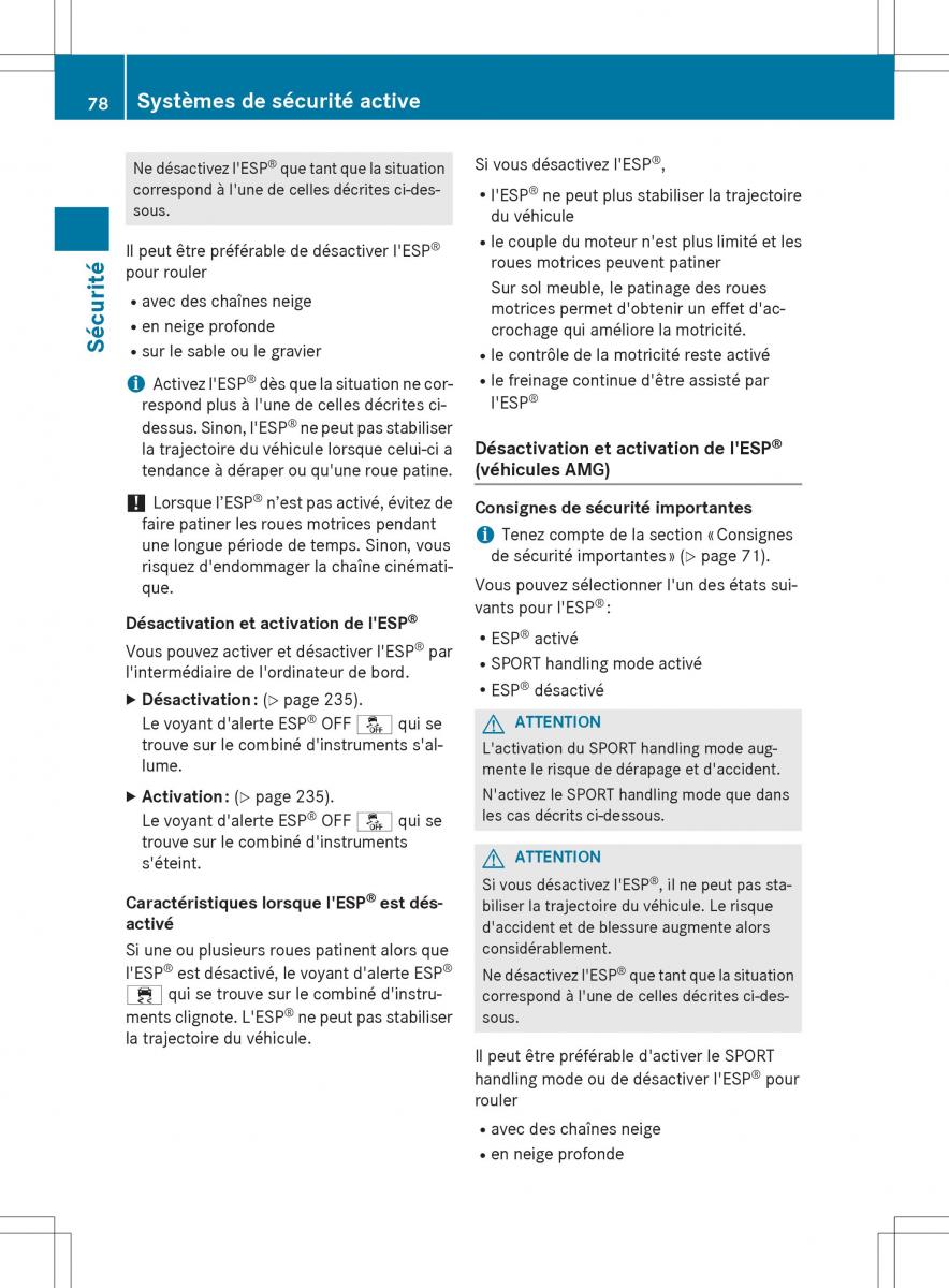 Mercedes GLA X156 manuel du proprietaire / page 80