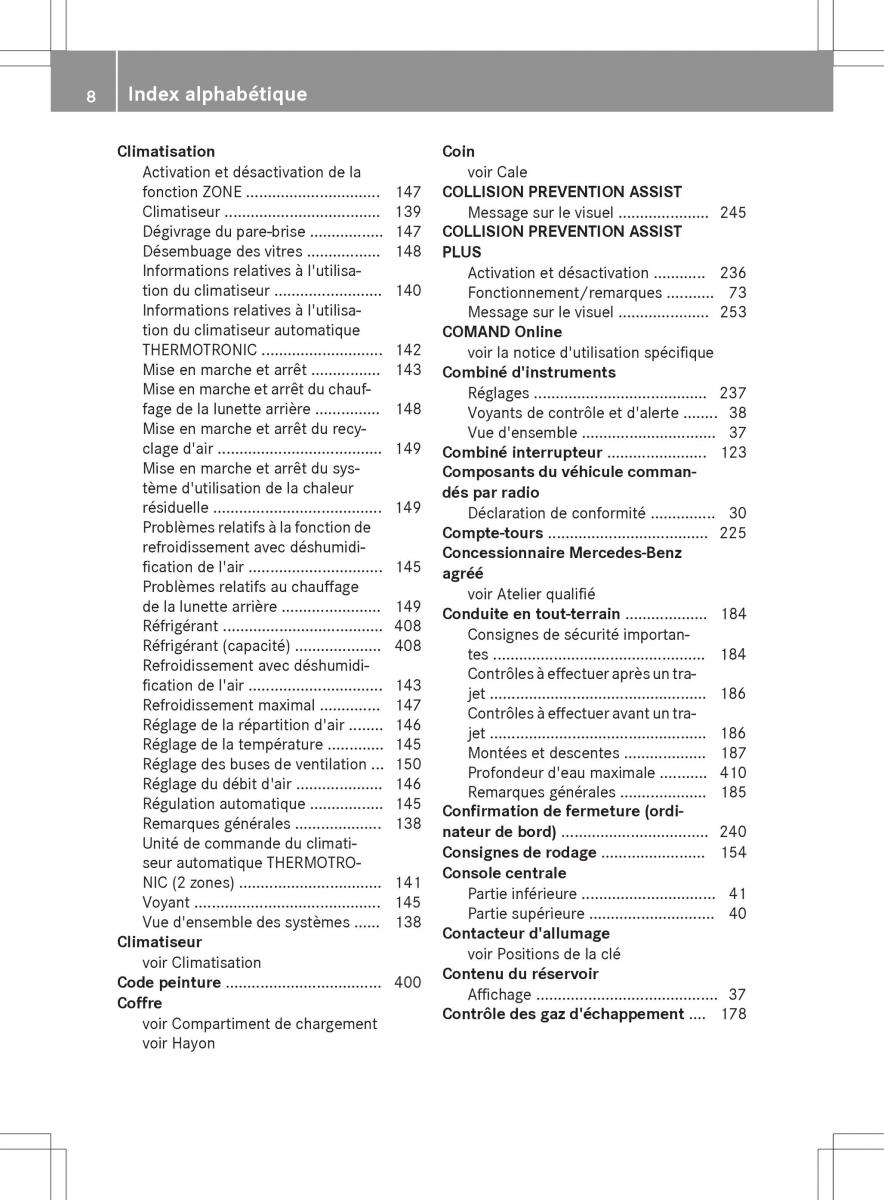 Mercedes GLA X156 manuel du proprietaire / page 10