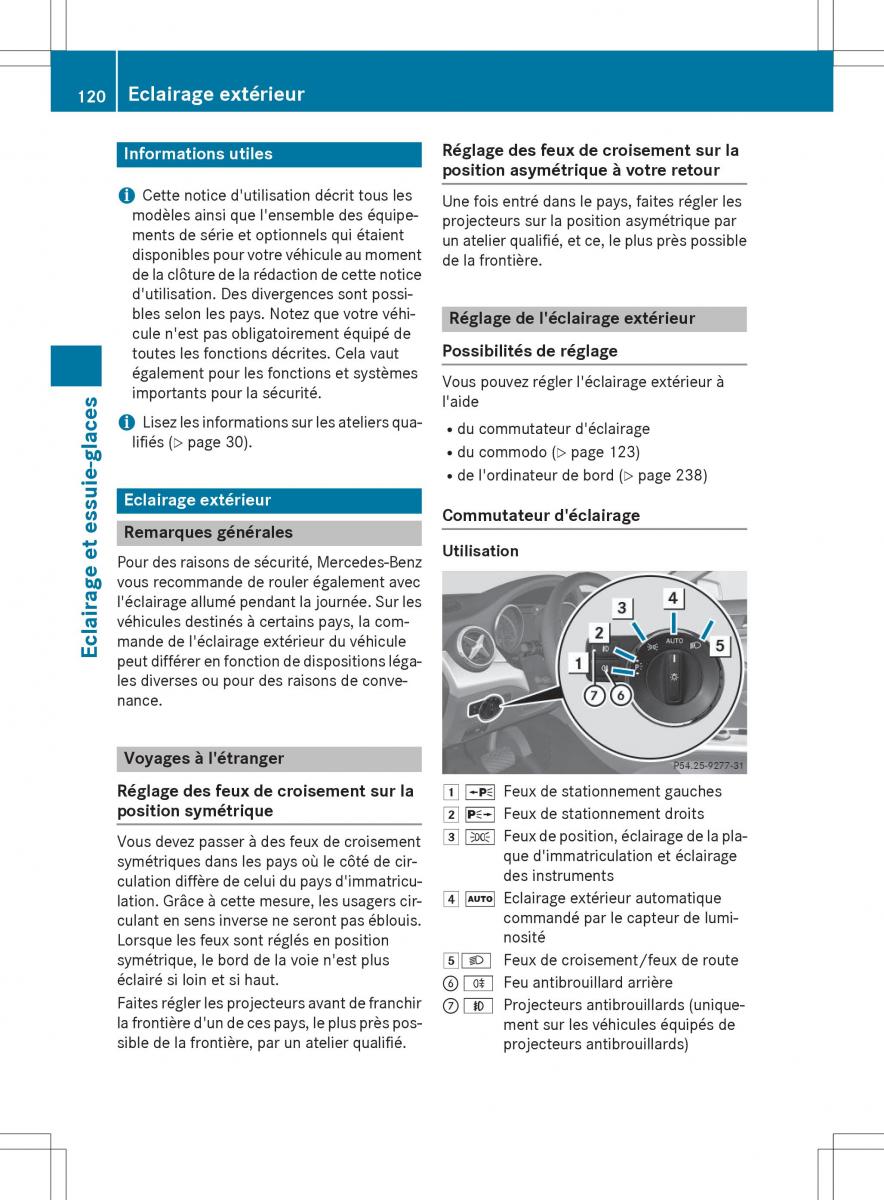 Mercedes GLA X156 manuel du proprietaire / page 122