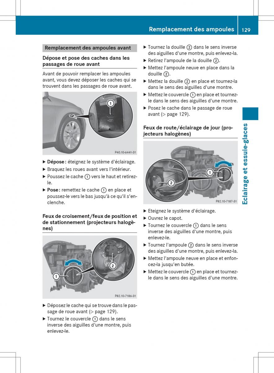 Mercedes GLA X156 manuel du proprietaire / page 131