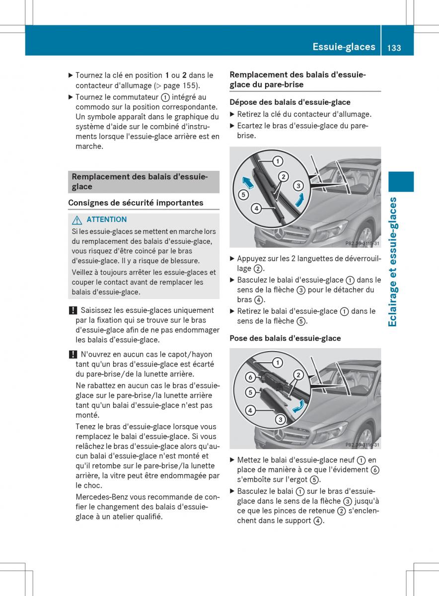 Mercedes GLA X156 manuel du proprietaire / page 135