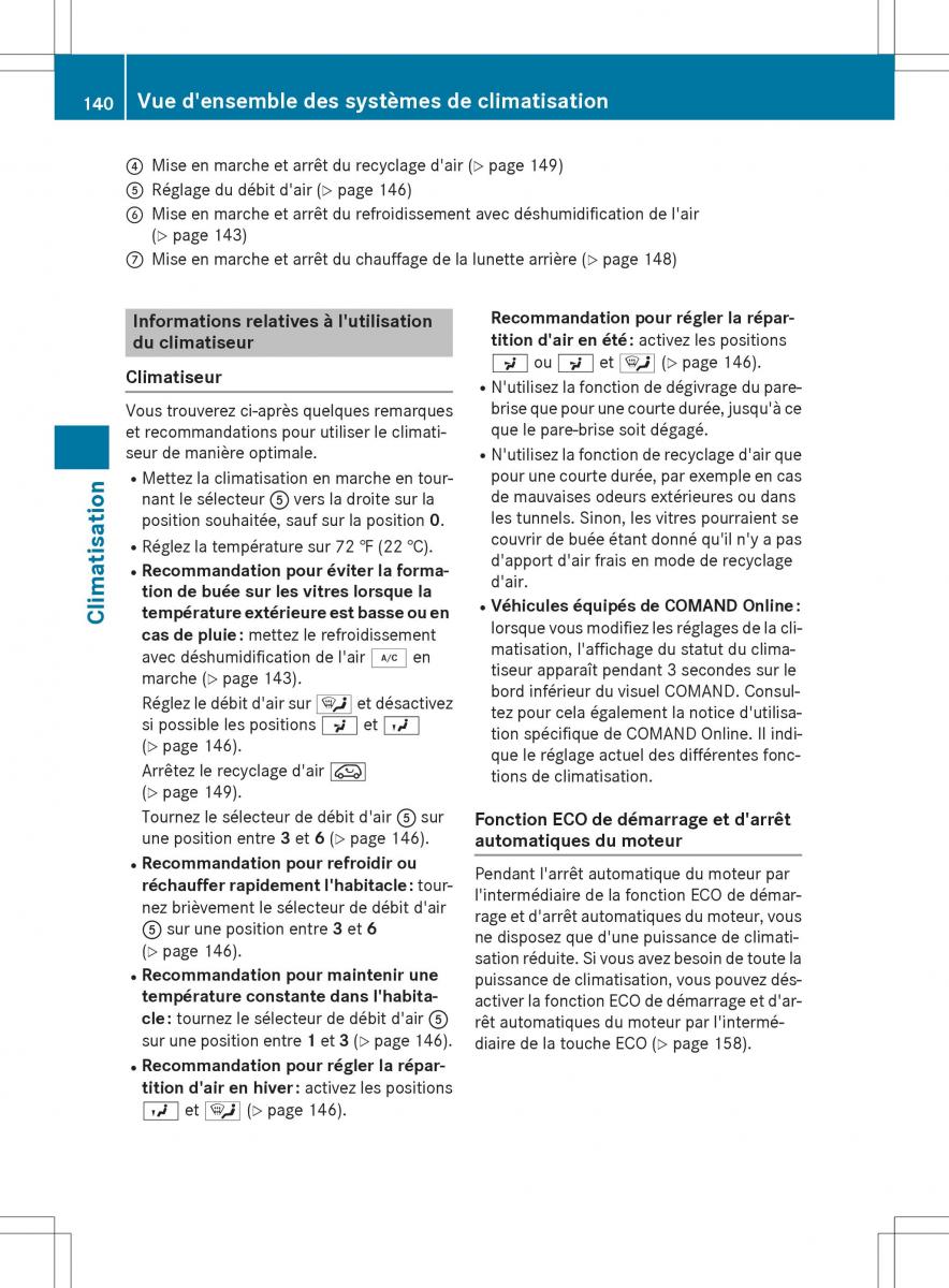 Mercedes GLA X156 manuel du proprietaire / page 142