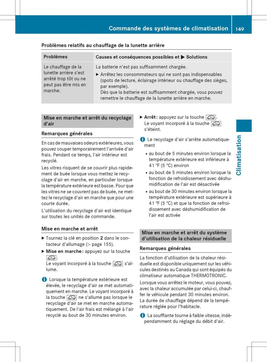 Mercedes GLA X156 manuel du proprietaire / page 151