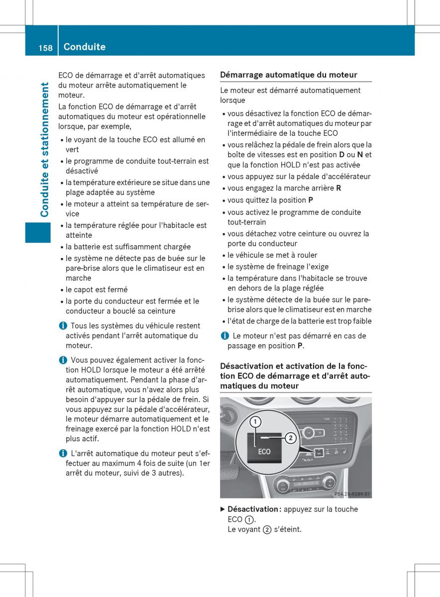 Mercedes GLA X156 manuel du proprietaire / page 160