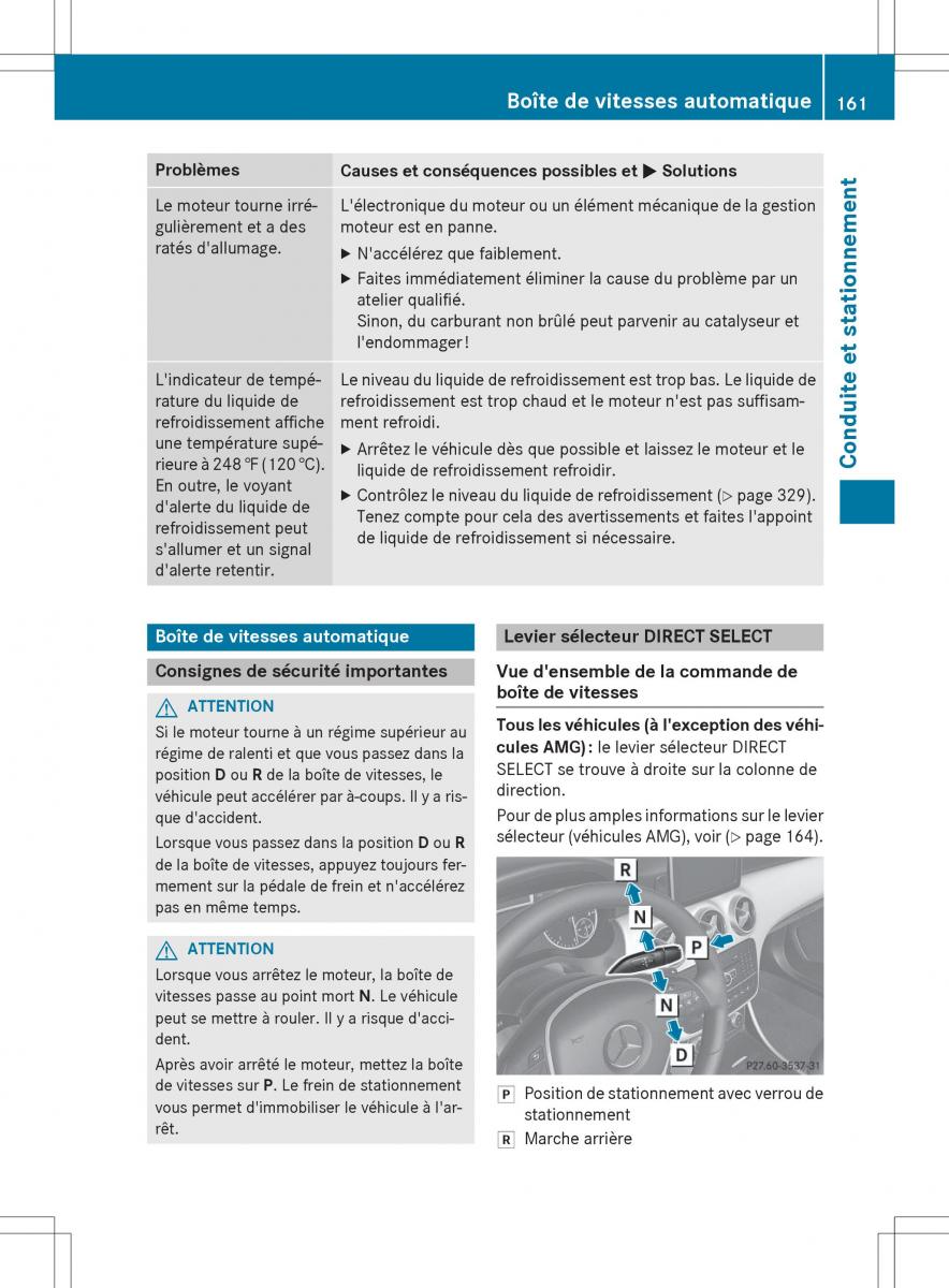 manual Mercedes GLA Mercedes GLA X156 manuel du proprietaire / page 163