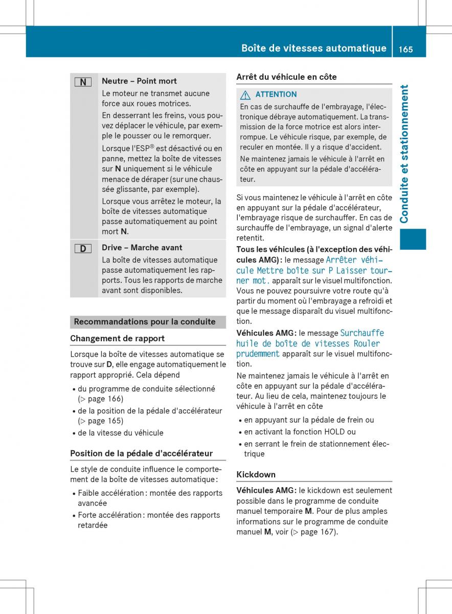 Mercedes GLA X156 manuel du proprietaire / page 167