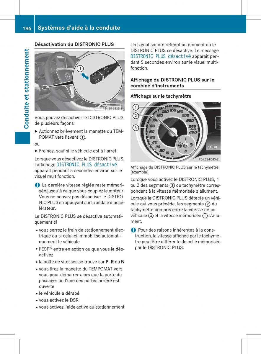 Mercedes GLA X156 manuel du proprietaire / page 198