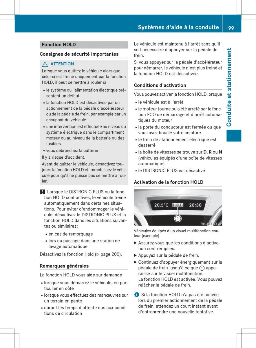 Mercedes GLA X156 manuel du proprietaire / page 201